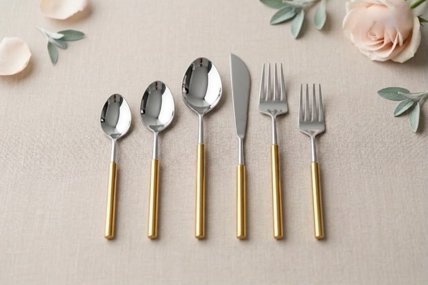 Stainless Steel Gold Cutlery Set AH-180 Moradabad